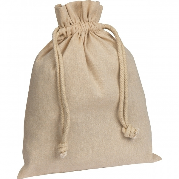 Logo trade corporate gifts image of: Recycled cotton bag PASADENA