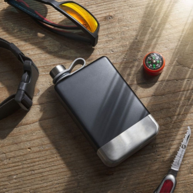 Logotrade promotional item image of: Hip flask set TAHAT Schwarzwolf