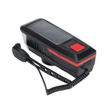 Logo trade corporate gifts image of: Solar bike light with horn, MC-5
