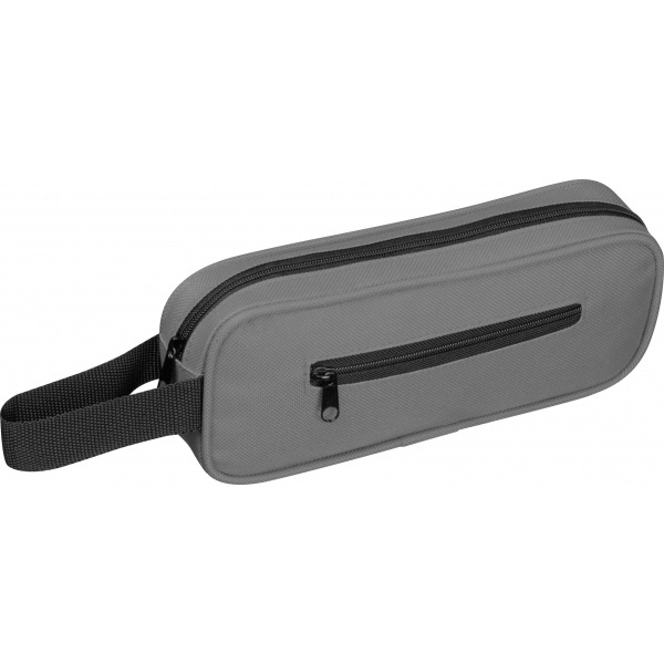 Logo trade advertising products image of: Toiletry bag RPET NEUCHATEL