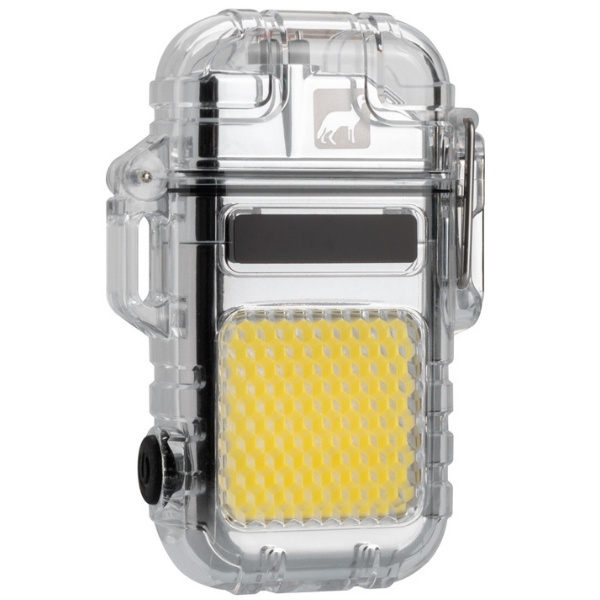 Logo trade promotional merchandise photo of: Electrical lighter CALBUCO Schwarzwolf