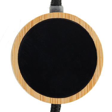 Logo trade promotional giveaways picture of: 4in1 long wooden cable with elighted logo for engraving