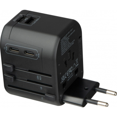 Logo trade promotional merchandise photo of: Travel Adapter Maracena