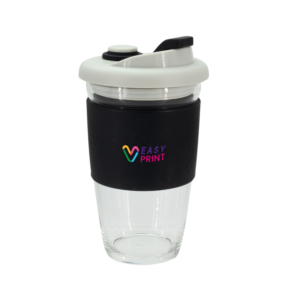 Logo trade promotional item photo of: Glass coffee cup 424 ml