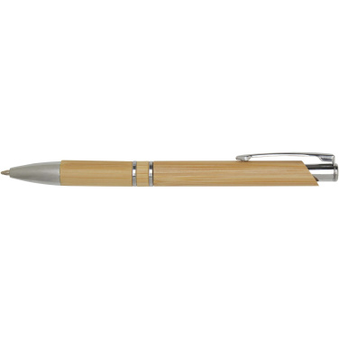 Logo trade corporate gifts picture of: Wicker bamboo ballpoint pen
