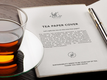 Logo trade promotional merchandise photo of: Recycled Tea Notebook 209734000
