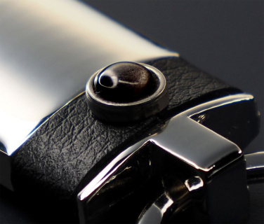 Logotrade promotional giveaway picture of: Obsidian stone Keyring 1298095