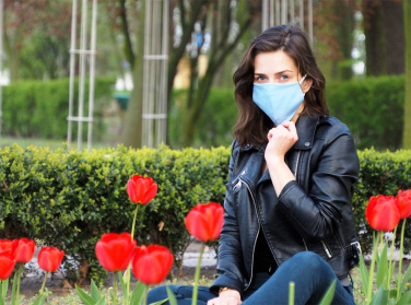 Logotrade promotional product picture of: VENUS PRO cotton face mask with a pocket an HEPA filter 1378165