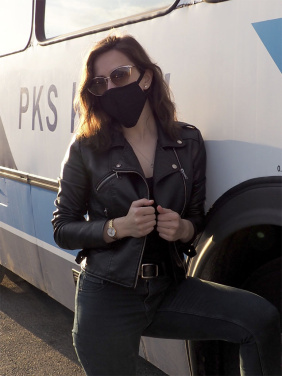 Logo trade promotional merchandise image of: VENUS PRO cotton face mask with a pocket an HEPA filter 1378165