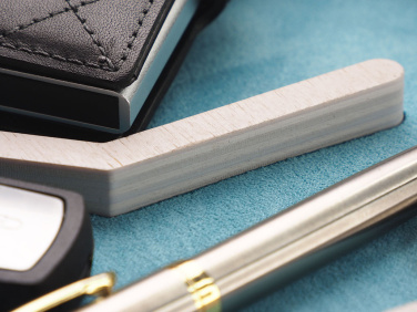 Logo trade promotional giveaways image of: Wooden desk organiser 1817121