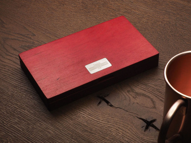 Logo trade promotional giveaways image of: Wooden bill box 1816121