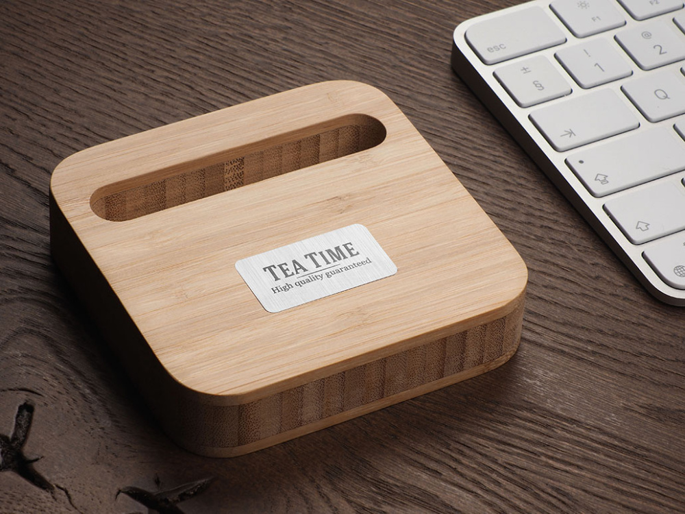 Logotrade promotional merchandise picture of: Wooden telephone stand 1848292