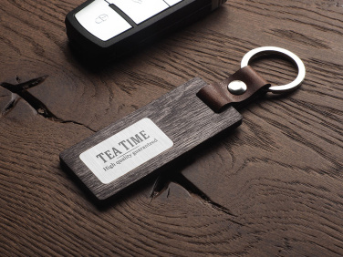 Logo trade corporate gift photo of: Wooden keyring 1853121