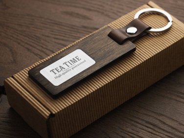 Logotrade promotional item picture of: Wooden keyring 1853121