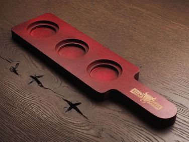 Logo trade promotional giveaway photo of: Wooden 3 Shot Serving Board 1863121