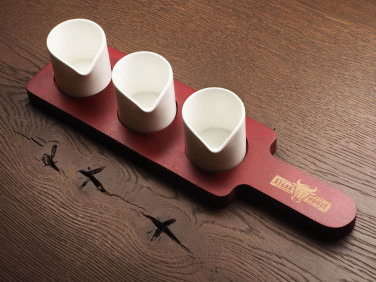 Logotrade promotional item image of: Wooden 3 Shot Serving Board 1863121