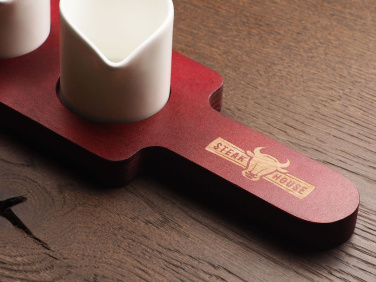 Logo trade advertising products image of: Wooden 3 Shot Serving Board 1863121