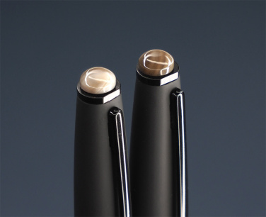 Logo trade promotional items picture of: Striped Flint Pen set 1284036