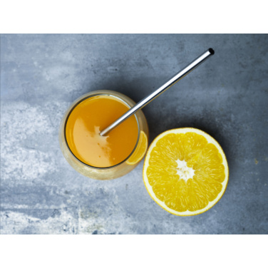 Logo trade promotional gifts image of: Reusable 1 piece ECO Straw Set stainless-steel straw