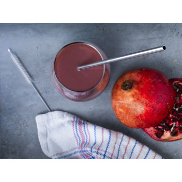 Logotrade promotional products photo of: Reusable 1 piece ECO Straw Set stainless-steel straw