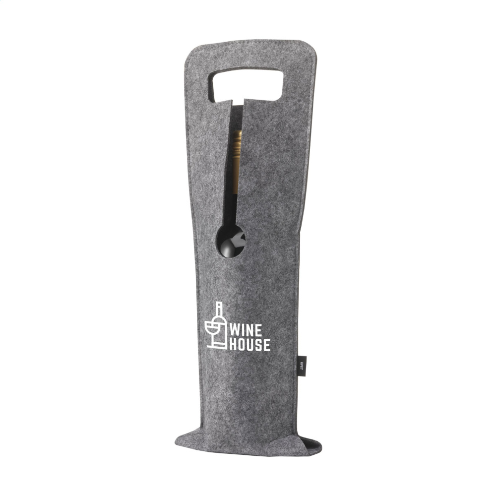 Logo trade promotional items image of: Wine Bag-to-Give GRS RPET