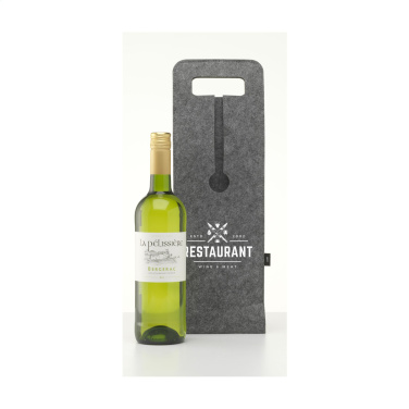 Logo trade corporate gifts image of: Wine Bag-to-Give GRS RPET