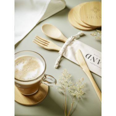 Logotrade business gifts photo of: Bamboo Coaster Set
