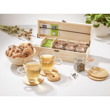 Logotrade promotional giveaway image of: Bamboo Coaster Set
