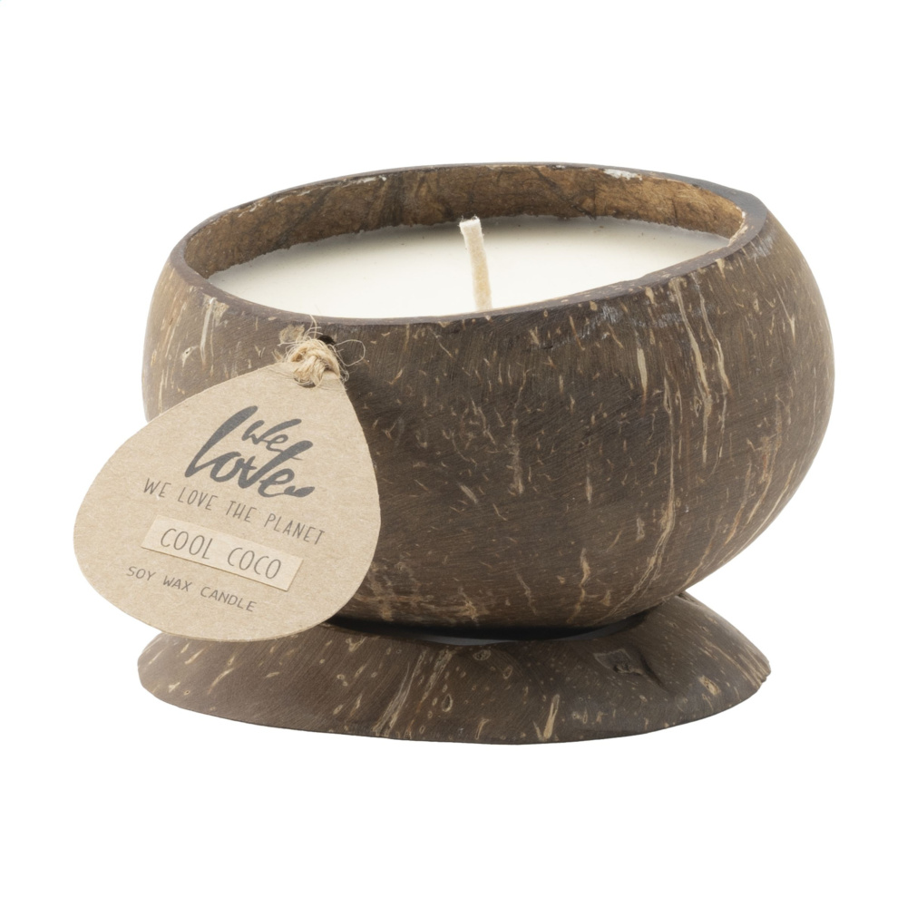 Logo trade promotional merchandise photo of: We Love The Planet Coconut Candle