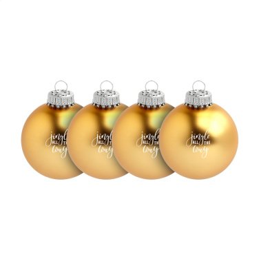 Logotrade promotional product picture of: Christmas Bauble Ø 6 cm - set of 4 - Made in Europe