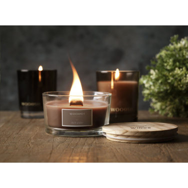 Logo trade promotional items picture of: Wooosh Flame Scented Candle Dark Amber