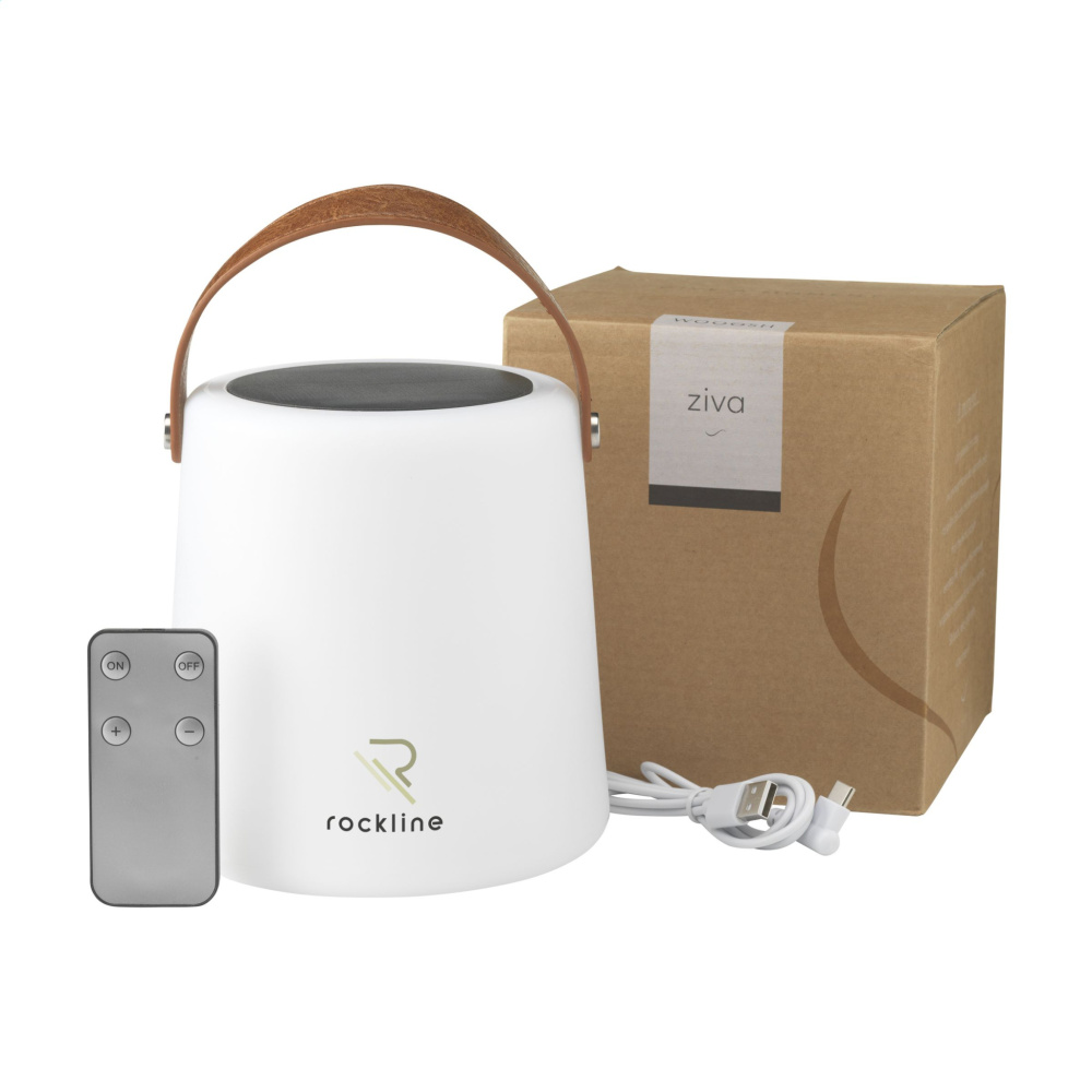 Logo trade promotional merchandise picture of: Wooosh Ziva Solar Lamp