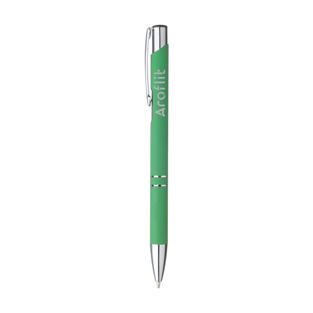 Logotrade promotional products photo of: Ebony Soft Touch Accent pen