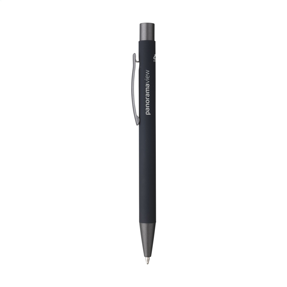 Logo trade promotional item photo of: Brady Soft Touch Recycled Alu pens