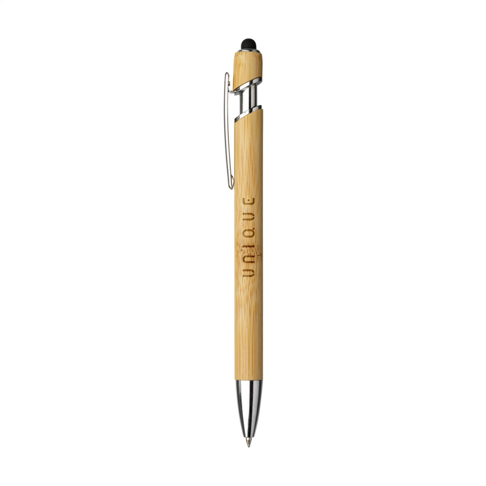 Logo trade promotional products image of: Luca Touch Bamboo stylus pen