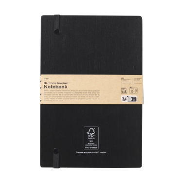 Logotrade promotional gifts photo of: Bamboo Journal Naked Spine Paper Notebook Black A5