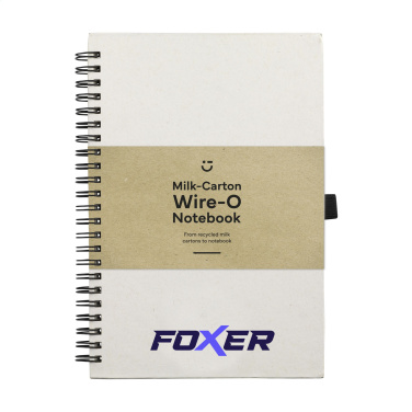 Logotrade promotional gift picture of: Milk-Carton Wire-O Paper Notebook A5