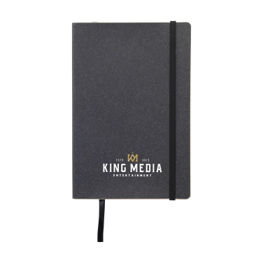 Logo trade corporate gift photo of: Monti Recycled Leather - Paper Notebook A5