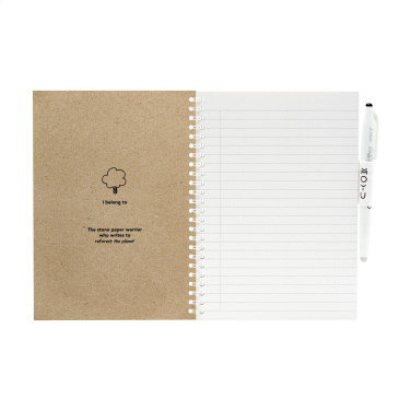Logo trade promotional products picture of: MOYU Erasable Stone Paper Notebook CraftCover 18 pages
