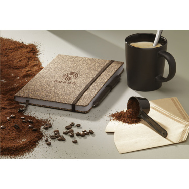Logotrade advertising product image of: CoffeeGround Cork Paper Notebook A5
