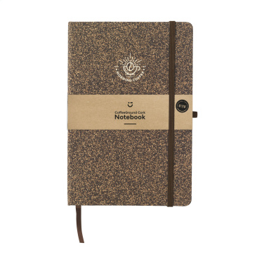 Logo trade corporate gifts picture of: CoffeeGround Cork Paper Notebook A5