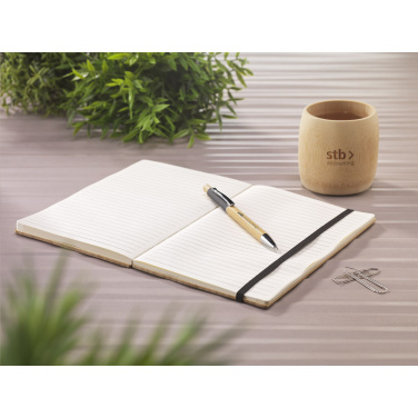 Logo trade promotional merchandise picture of: Bamboo Journal Naked Spine Paper Notebook A5