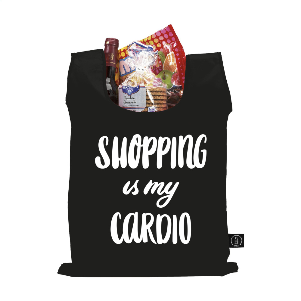 Logo trade advertising products picture of: Shop Easy RPET folding shopping bag
