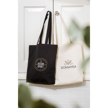 Logo trade promotional merchandise image of: GRS Recycled Canvas Bag Natural (260 g/m²)