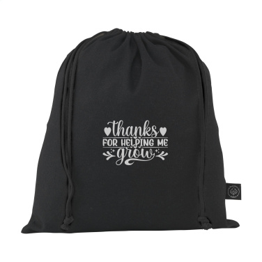 Logo trade promotional gifts image of: Gift Pouch GRS Recycled Cotton (150 g/m²) M