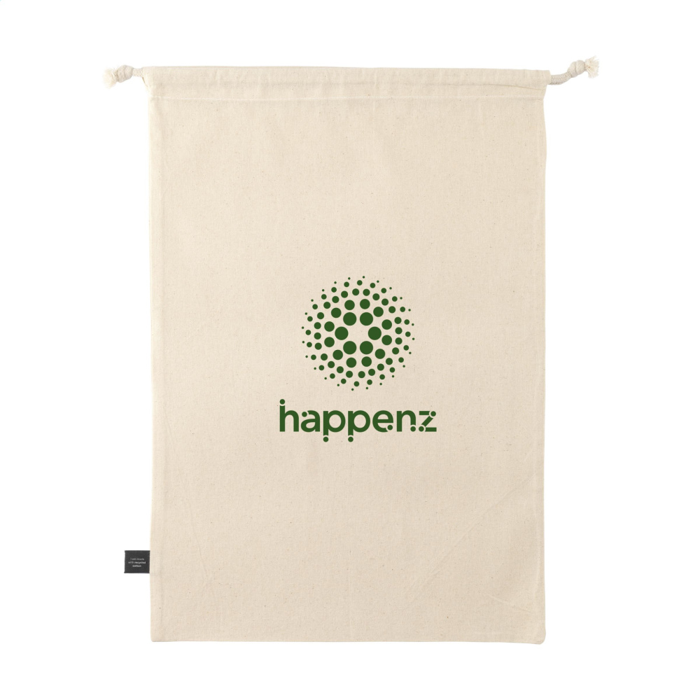 Logo trade promotional product photo of: Gift Pouch Natural GRS Recycled Cotton (150 g/m²) L