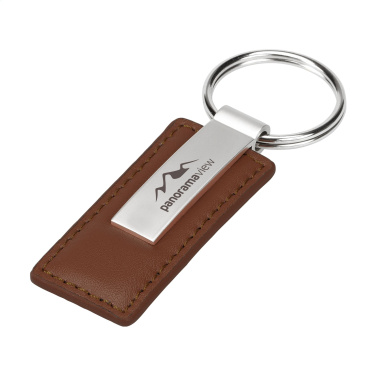 Logo trade promotional merchandise photo of: LeatherKey keyring