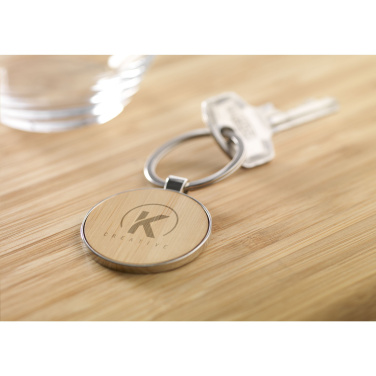 Logotrade corporate gift image of: Bamboo Key Circle keyring