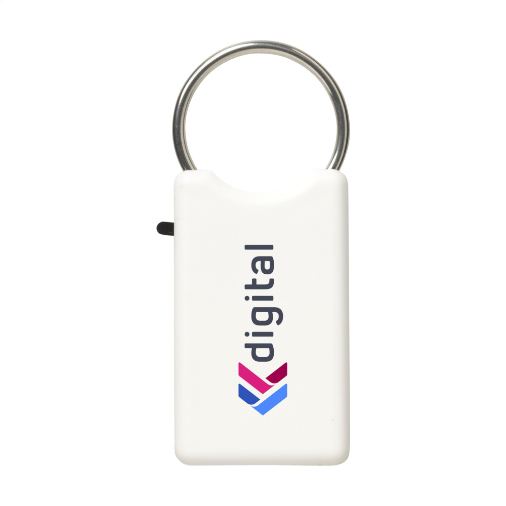 Logo trade advertising products picture of: Safe GRS Recycled Key Ring