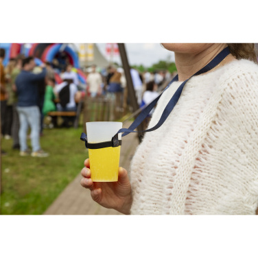 Logo trade promotional item photo of: Lanyard Sublimation RPET 1.5 cm with Cup holder